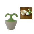 Flowerpot Grass Tree Shape Mini Hand Massager w/Roll Ball